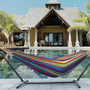 RelaxMax™ – Kit de 8 Hamaca Tela algodón Premium Tropical con Soporte de Acero y Ultra Confort